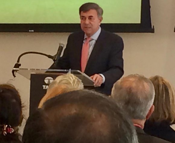 December 4th, 2017, was a big day for Roosevelt Island Cornell Board Chair Robert Harrison announces the Tata Group's transformative $50 million investment in the campus.